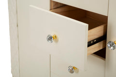 Armoire Sharon Similicuir Matelassé Pieds Dorés