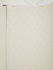 Armoire Sharon Similicuir Matelassé Pieds Dorés