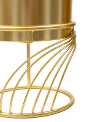 Support de vase en métal doré en spirale ensemble de 2 pcs