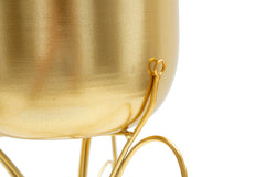 Porte-vase en métal doré avec base papillon