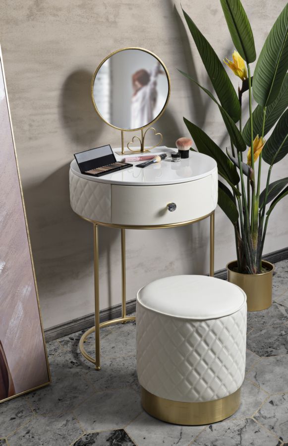 TALL BEDSIDE WITH STOOL SHARON CM Ø 52X70 - Ø 36X39