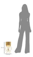 Porte-vase en métal doré avec base papillon