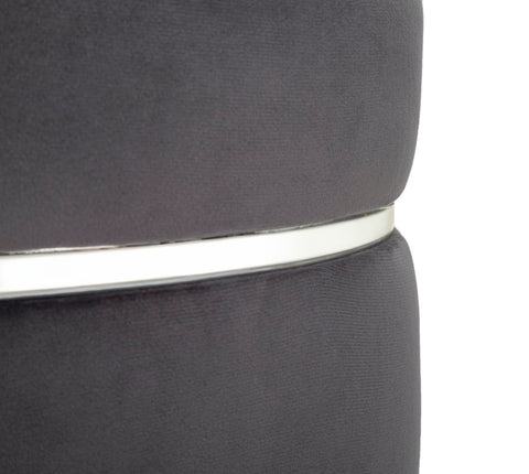 BAR STOOL PARIS GRIGIO/SILVER CM Ø 35X40,5