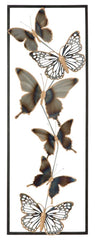 Décoration murale en métal papillons vintage