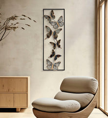 Décoration murale en métal papillons vintage