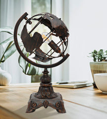 Lampe de table Monde Fer et métal vieilli