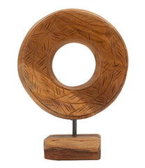 Sculpture ronde Dorat en teck recyclé