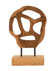 Sculpture en teck recyclé formes arrondies