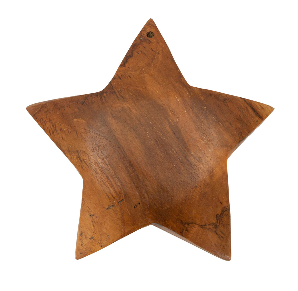 Escultura de estrella de teca