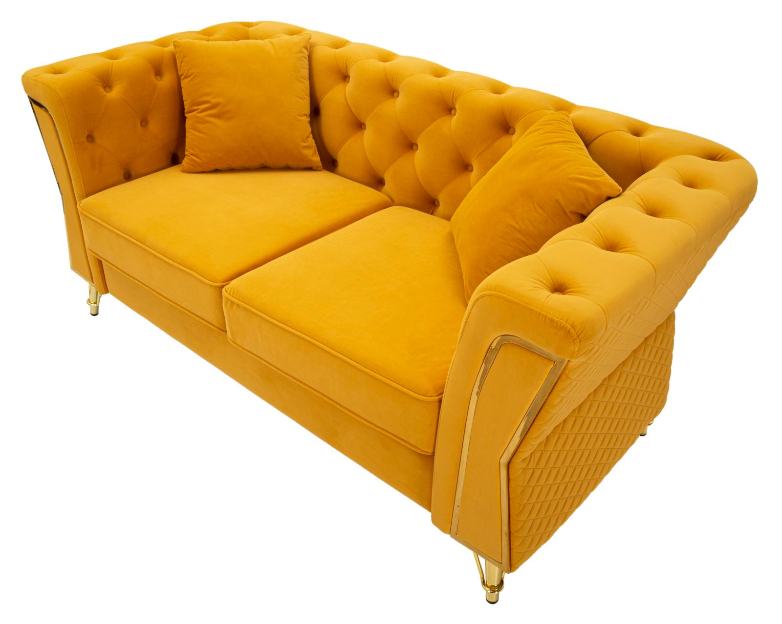 SOFA EMY MUSTARD WITH CUSHIONS  CM 162X83X76