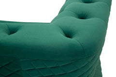 Fauteuil Emy Velours Ocre pieds Dorés