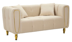 SOFA ALMA CREAM WITH CUSHIONS CM 155X81X71