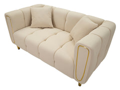 SOFA ALMA CREAM WITH CUSHIONS CM 155X81X71