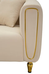SOFA ALMA CREAM WITH CUSHIONS CM 155X81X71