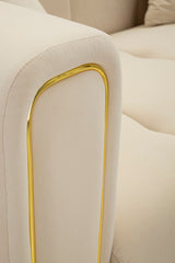 SOFA ALMA CREAM WITH CUSHIONS CM 155X81X71