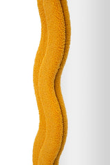 Miroir mural TEDDY Moutarde Bois Tissu bouclé