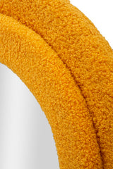 Miroir mural TEDDY Moutarde Bois Tissu bouclé