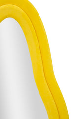 Miroir mural cadre en bois Velours Jaune