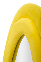 Miroir mural cadre en bois Velours Jaune
