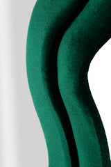 Miroir mural Monica cadre en bois Velours Vert