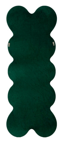 Miroir mural Monica cadre en bois Velours Vert