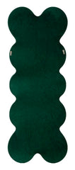 Miroir mural Monica cadre en bois Velours Vert