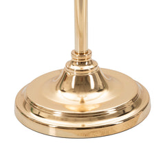 Lampe de sol métal doré abat-jour tissu beige et vert