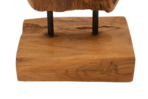 AKAR SCULPTURE TEAK CM 18X13X55