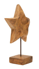 Sculpture étoile Teck recyclé
