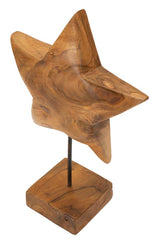 Sculpture étoile Teck recyclé