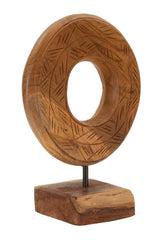 Sculpture ronde Dorat en teck recyclé