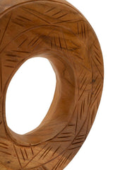 Sculpture ronde Dorat en teck recyclé