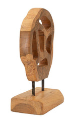 Sculpture en teck recyclé formes arrondies
