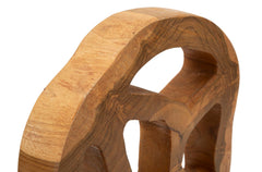 Sculpture en teck recyclé formes arrondies