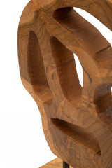 Sculpture en teck recyclé formes arrondies