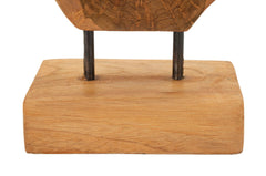 Sculpture en teck recyclé formes arrondies