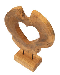 Sculpture en teck recyclé Hasi Bois Naturel