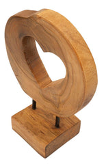 Sculpture en Teck avec ouverture cœur