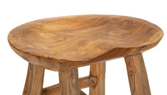 Tabouret en teck recyclé