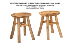 Tabouret en teck recyclé