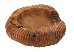 Plateau Garit Teck sculpté