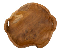 Plateau Wahan Teck recyclé avec poignées