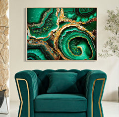Tableau mural Laquared avec cadre en bois et métal doré Applications en relief