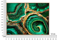 Tableau mural Laquared avec cadre en bois et métal doré Applications en relief