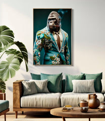 Tableau mural Kongy cadre en bois doré