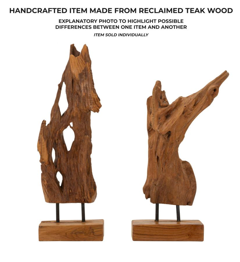 AKAR SCULPTURE TEAK CM 18X13X55