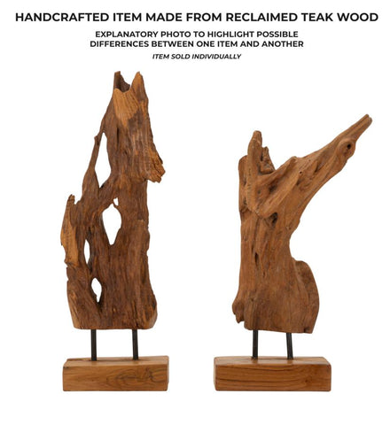AKAR SCULPTURE TEAK CM 18X13X55