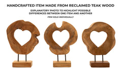 Sculpture en teck recyclé Hasi Bois Naturel