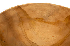 Vide-sac en teck recyclé avec poignée artisanale