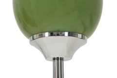 Lampe sur pied Eva Abat-jour Velours Noir base en verre vert